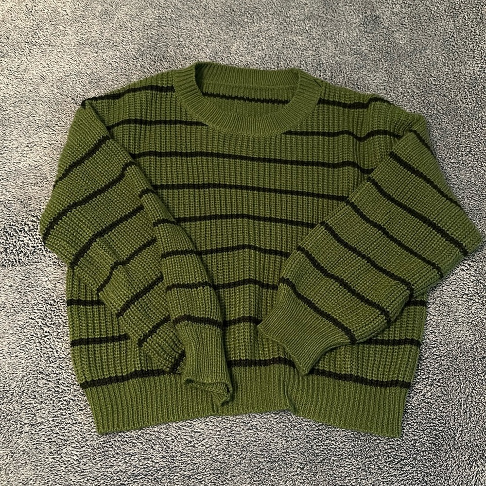 Cider cropped top striped sweater